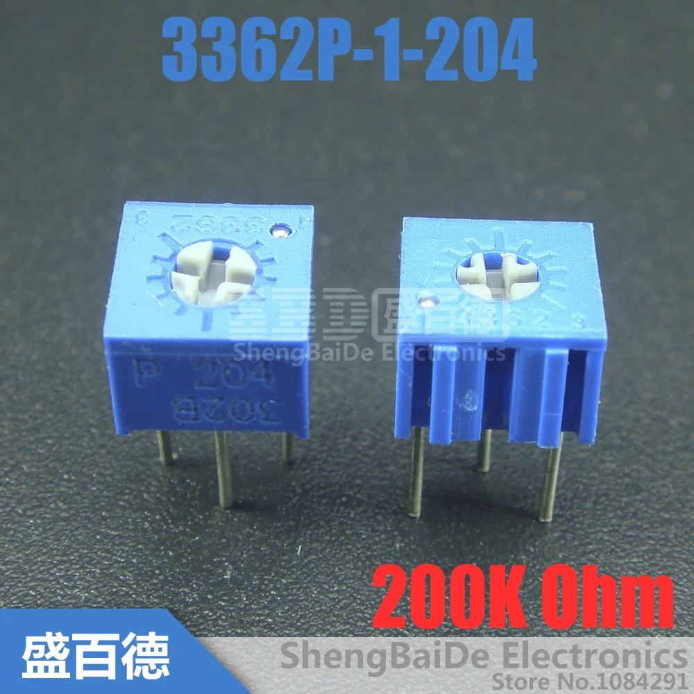10 бр./лот 200K Ти 3362P-1-204 Регулируем резистор за регулиране на потенциометъра