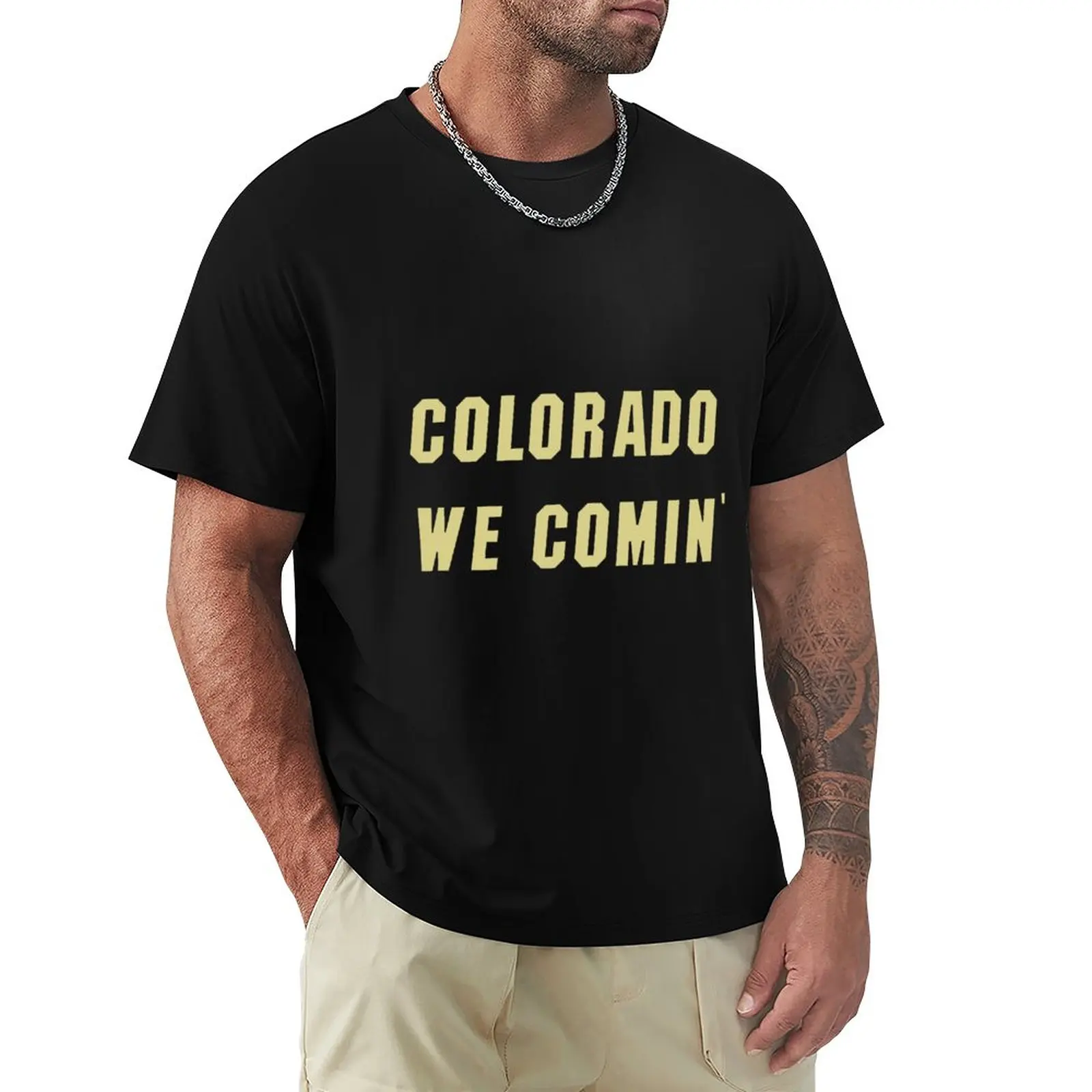 Тениска Colorado We Coming със забавна принтом животни за момчета, дизайнерска тениска за мъже