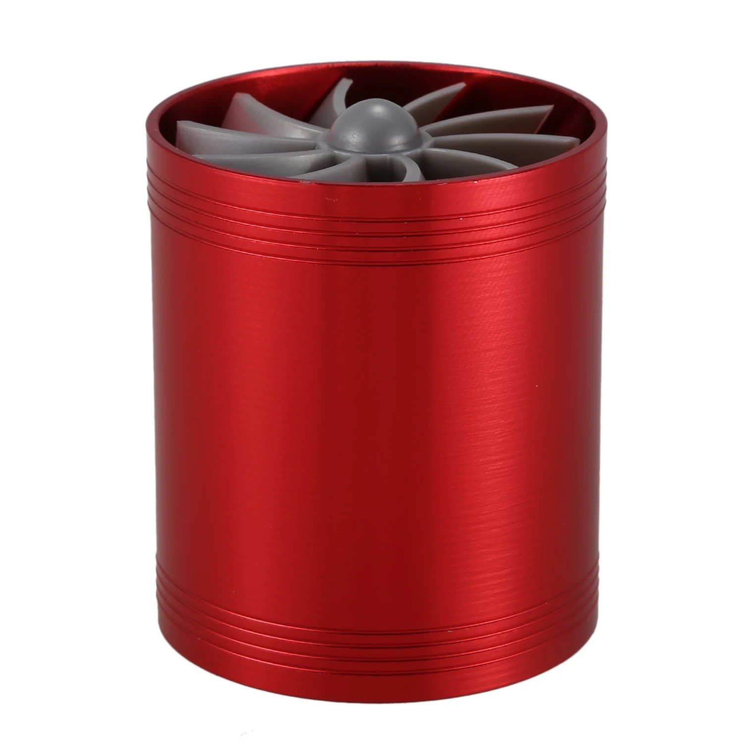 Двухтурбинное турбонаддувное устройство, вентилатор за икономия на въздушния гориво за кола (червен)