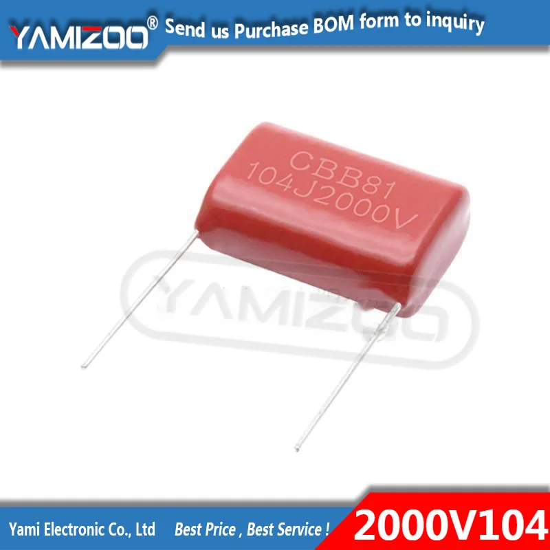 10ШТ 0,1 icf 2000В 2КВ CBB 104 100NF Стъпка кондензатора от полипропиленова тъкан 27 мм CBB81 CBB22