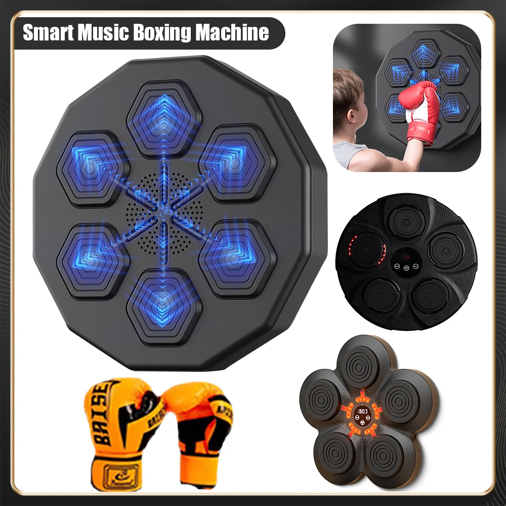 Интелигентна музика, светът бокс машина Стенен Bluetooth-треньор Smart Fun Punch Боксова Стенни цел за перфорация на Идеални за дома