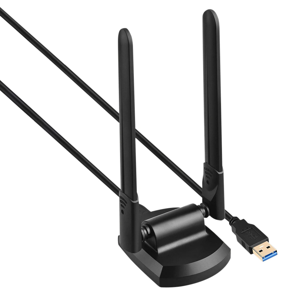 5400 Mbps с USB WiFi адаптер с висока печалба 6dBi Антена, USB 3.0 Безжичен мрежов адаптер Безжичен ключ за вдовици 11/10