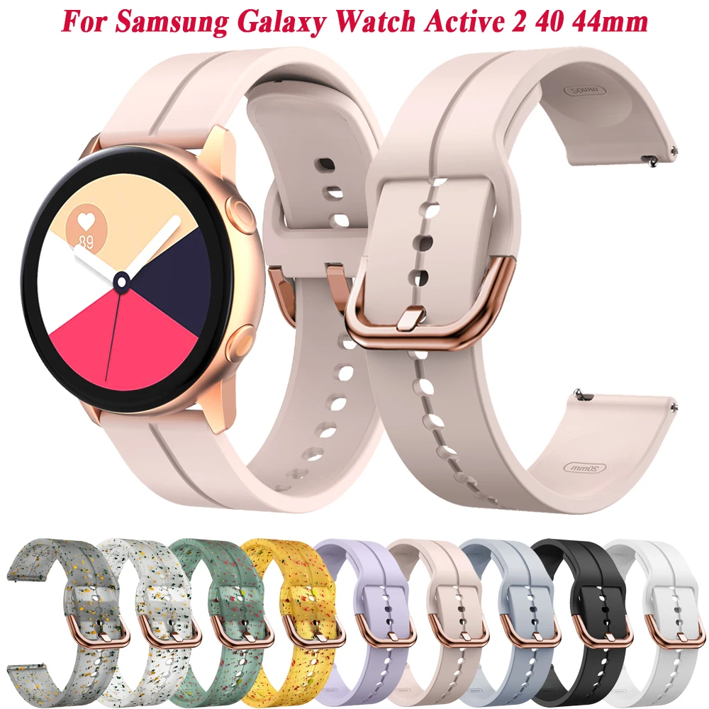 20 мм Гривна Каишка За Samsung Galaxy Watch Active 2 40 44 мм Гривна Smartwatch Band Watch 4/5 40 44 мм/Classic 42 46 мм Correa