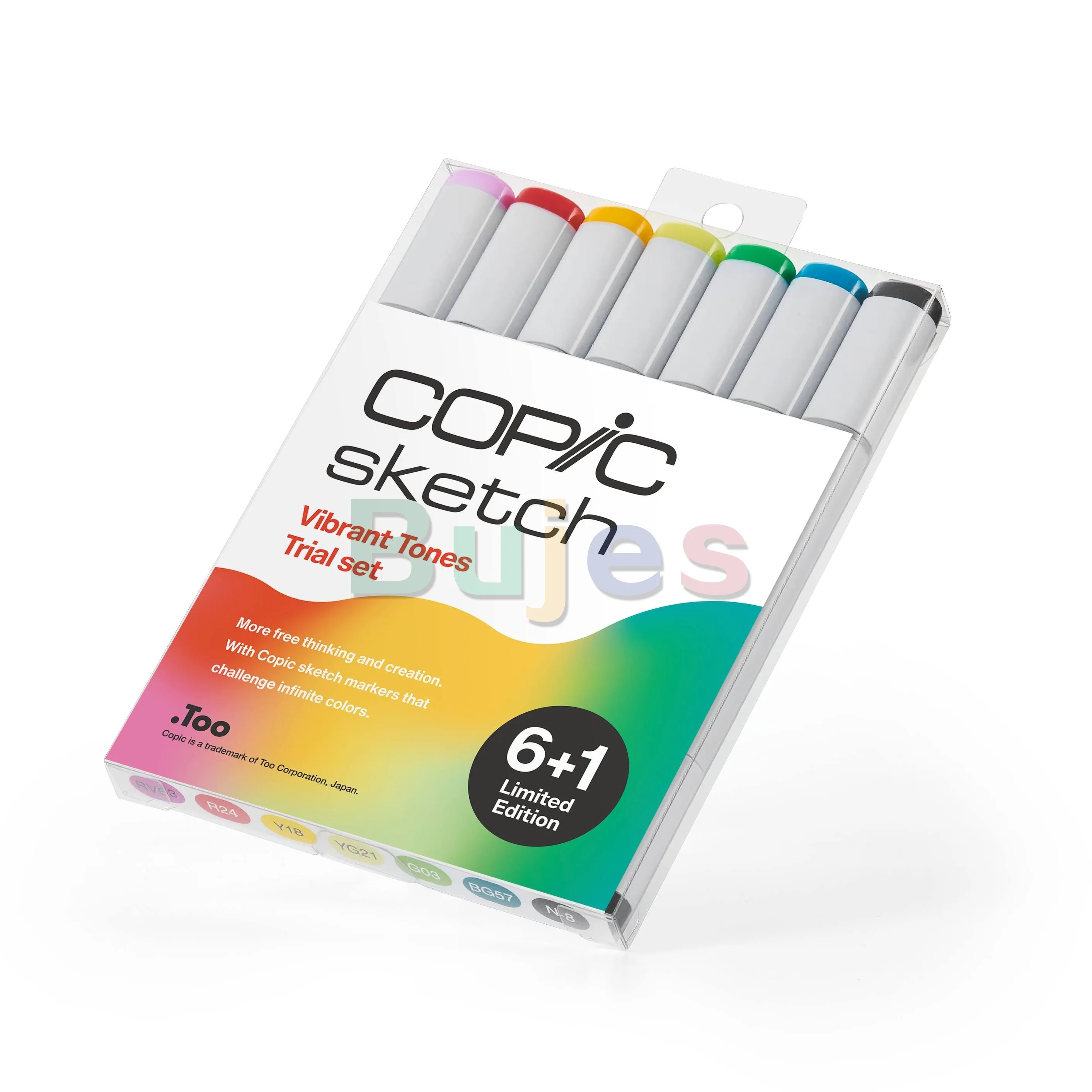 Комплект New Edition, цвят на кожата Copic CG РГ, маркери за скици Copic, оригинални художествени четки и връхчета