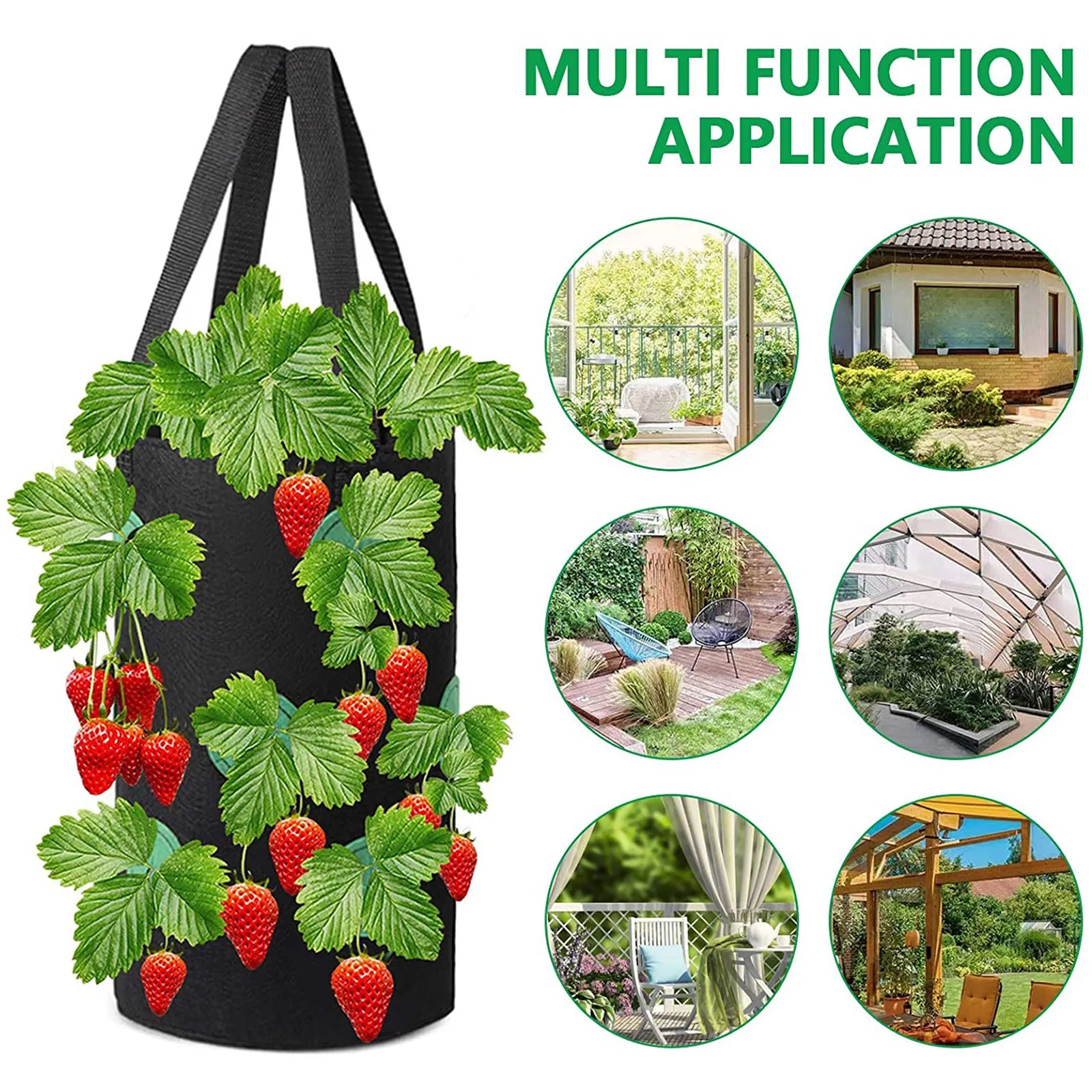 Чанта, контейнер за ягоди, Филцови тъкани, Окачен саксия за градина, вътрешен двор и градина
