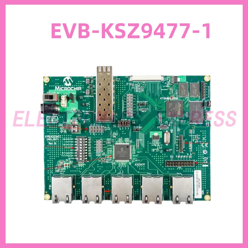 Такса за оценка на управляем комутатор EVB-KSZ9477-1 с инструменти за разработка на SAMA5D36 MPU Ethernet