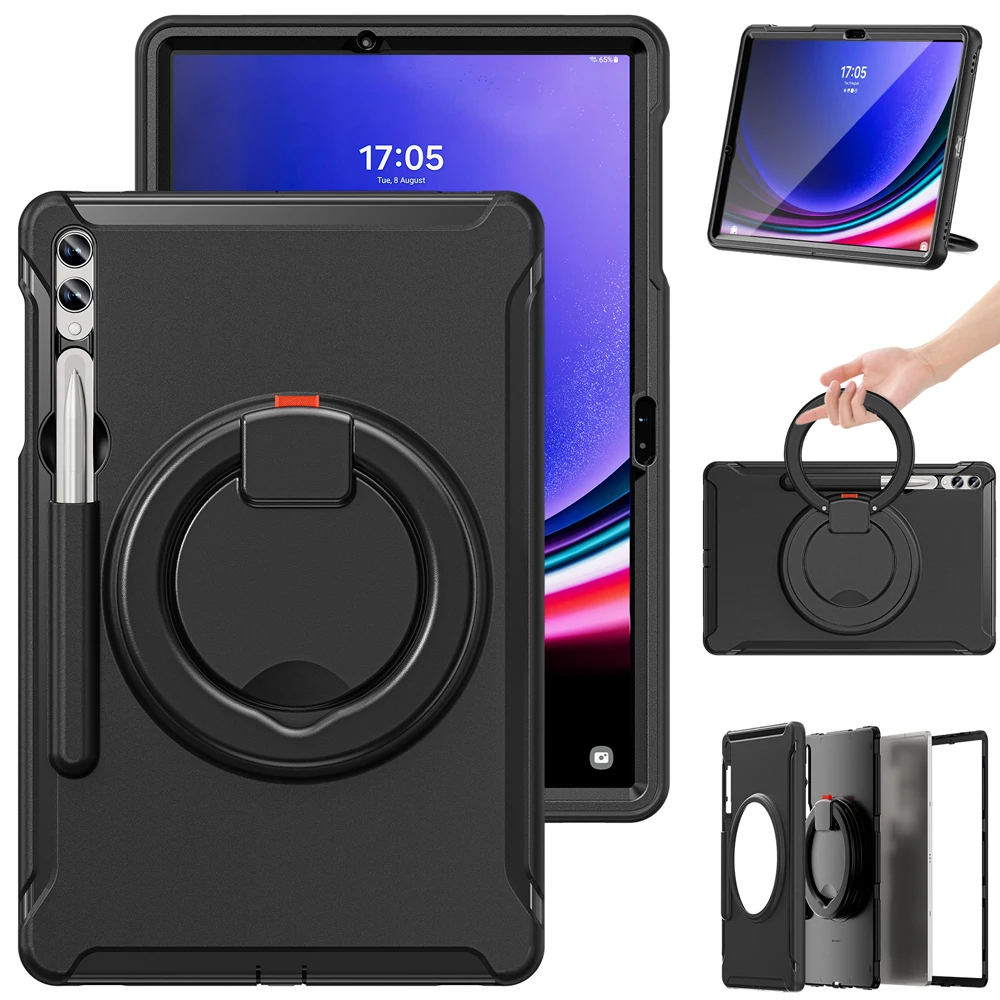 Преносим Въртящи Калъф За Samsung Galaxy Tab S7FE S7 FE S7 S8 S9 Plus Tablet Case S9 + S7 + S8 + Cover Fundas TPU PC Stand Shell