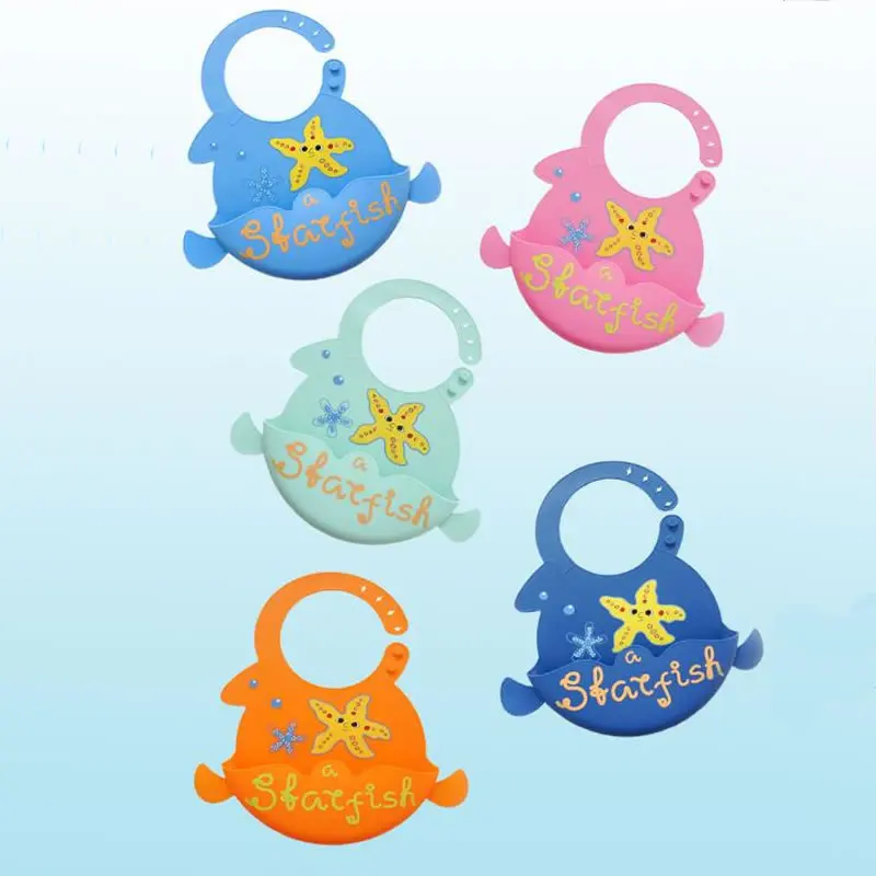 Детска детска слюнка, прекрасна морска звезда, водоустойчив дизайн, детски лигавник, ориз кръг