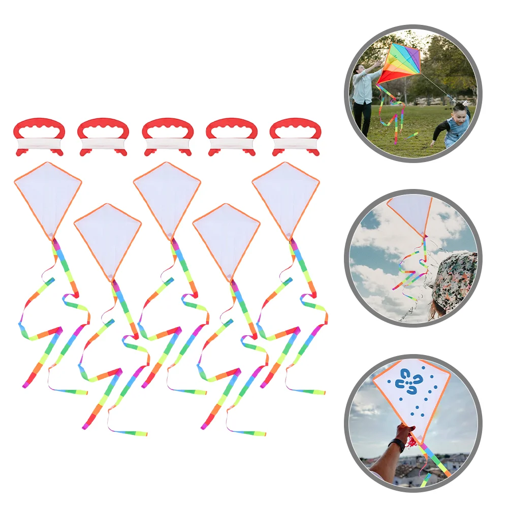 5 Комплекта детайли за хвърчила гама от играчки на хвърчила-пеперуди За деца Бамбукови аксесоари за деца