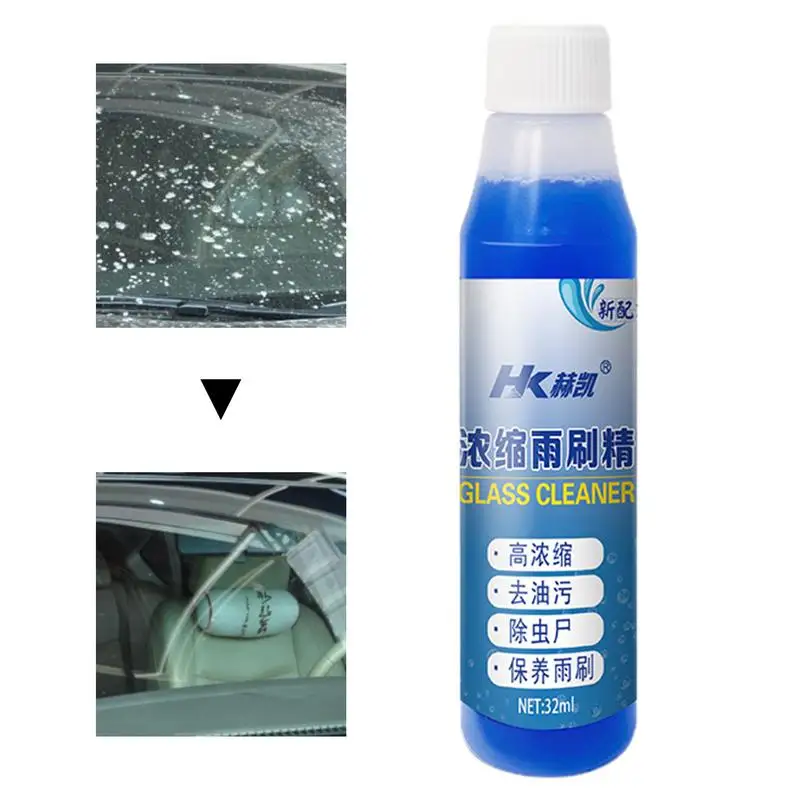 Препарат за почистване на стъкла 32 мл Спрей за стъкла, препарат за почистване на автомобилни стъкла, без разводи, средство за премахване на блажна фолио, спрей за отстраняване на масла за джипове и автомобили
