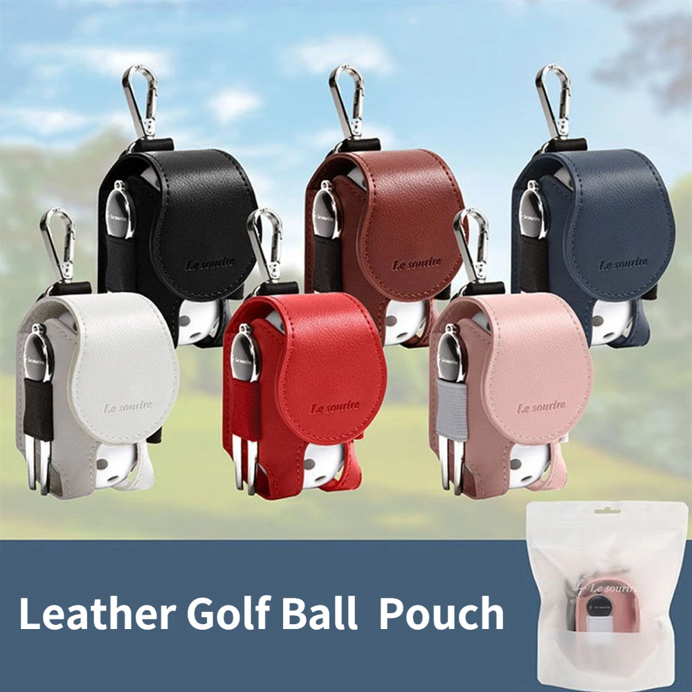 Мини джоб, кожена чанта за съхранение на топки за голф, преносим колан за употреба за голф, чанта за съхранение на топки за мини-голф, поясная чанта за голф Divot
