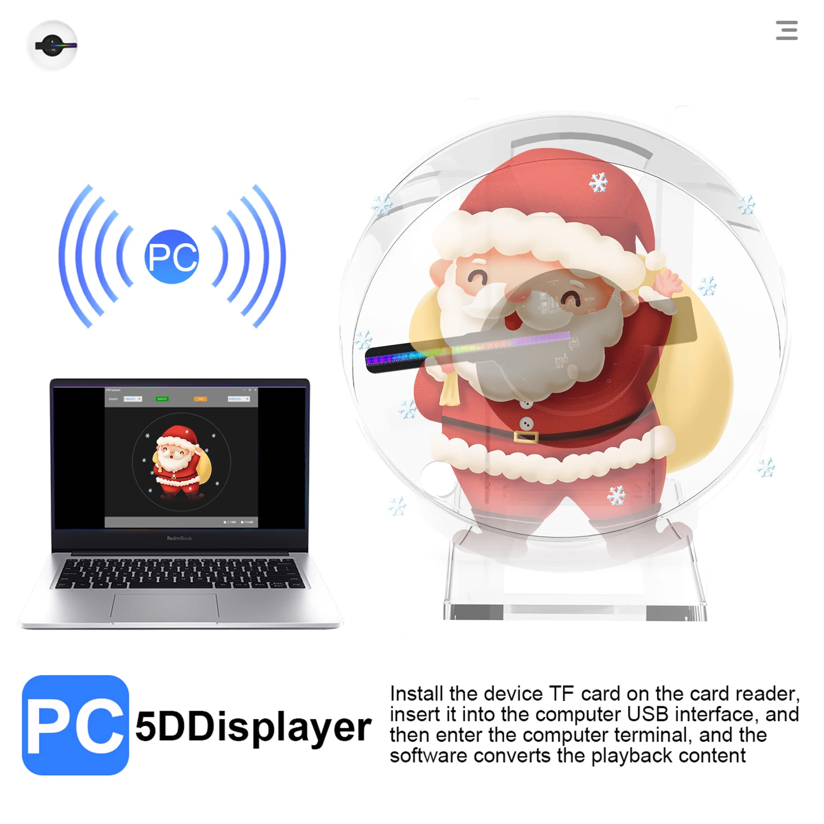 3D Проектор с голограммой, рекламен дисплей, вентилатор, Рекламен видео, 3D почитатели за снимки и видео във формат HD с невъоръжено око с ярък led топка