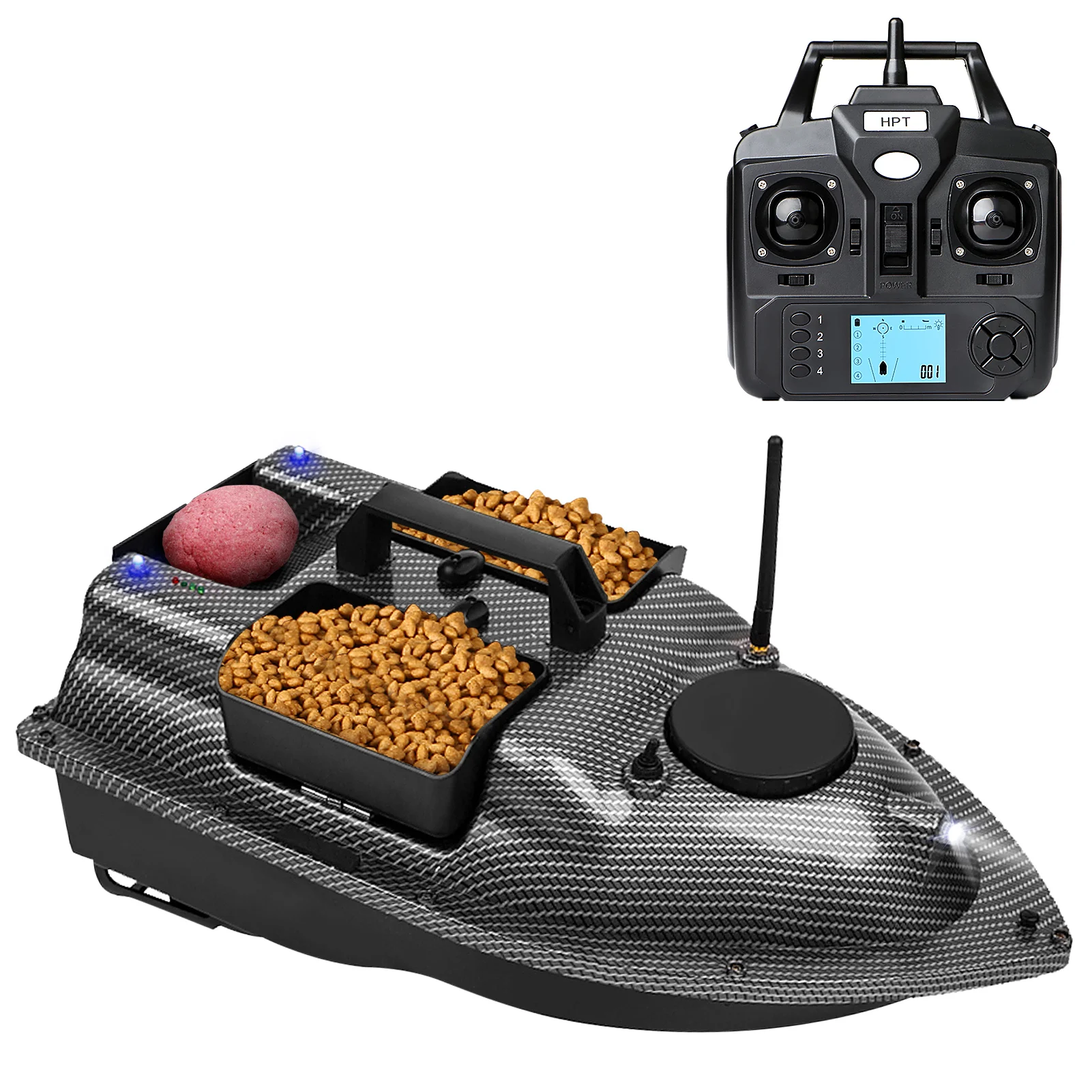 Риболовна лодка за стръв с GPS и 3 контейнери за стръв Безжична лодката за стръв с функция за автоматично връщане на
