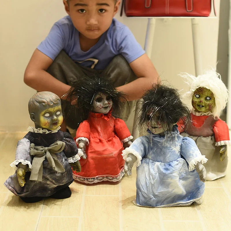 [Забавно] Хелоуин Терор, Електрическа ходячая кукла-призрак, led светлинни и звукови играчки, украса, декор, реквизит за парти