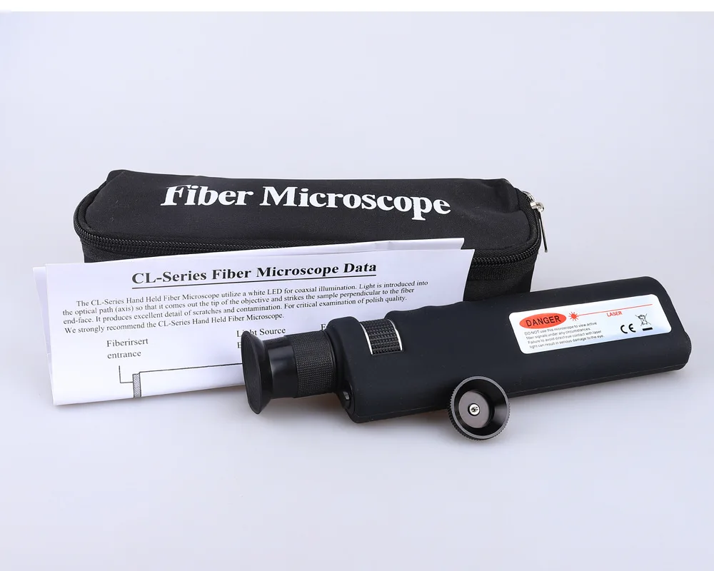 Точност ръководят оптичен микроскоп 400X за оптичен контрол на Ръчна работа с адаптери черен цвят 1.25 и 2.5 мм