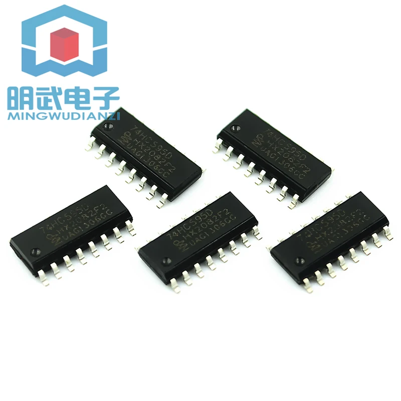 На чип за SMD 74HC595D с 8-битов сериен службата по вписвания SOP16 IC СОП-16 595