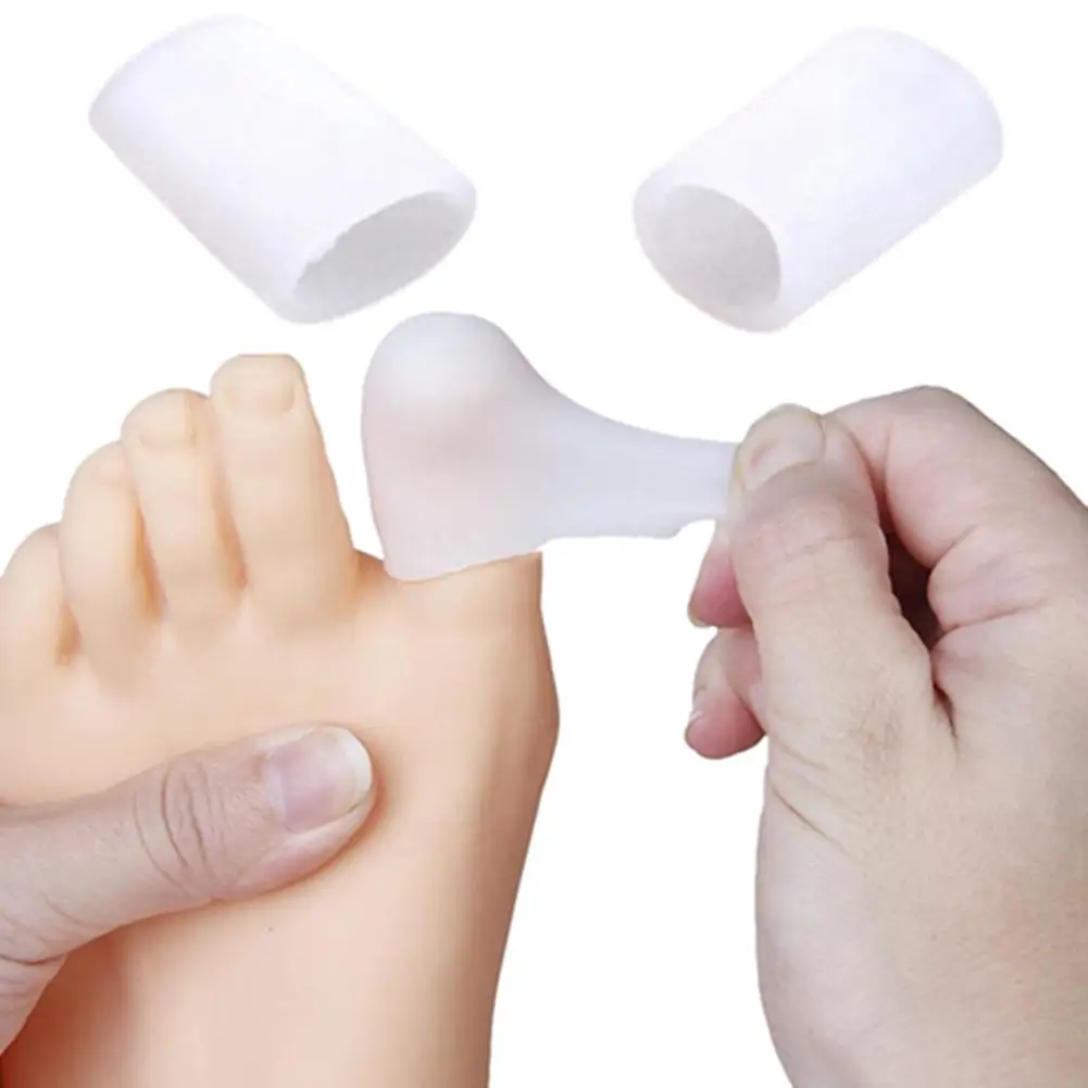 2 бр./компл. Защита за пръстите на краката Силикон гелевый капачка Упойка, което предотвратява Появата на Мехури, мазоли, Инструменти за нокти, Грижа за краката, Разделители на пръстите на краката.