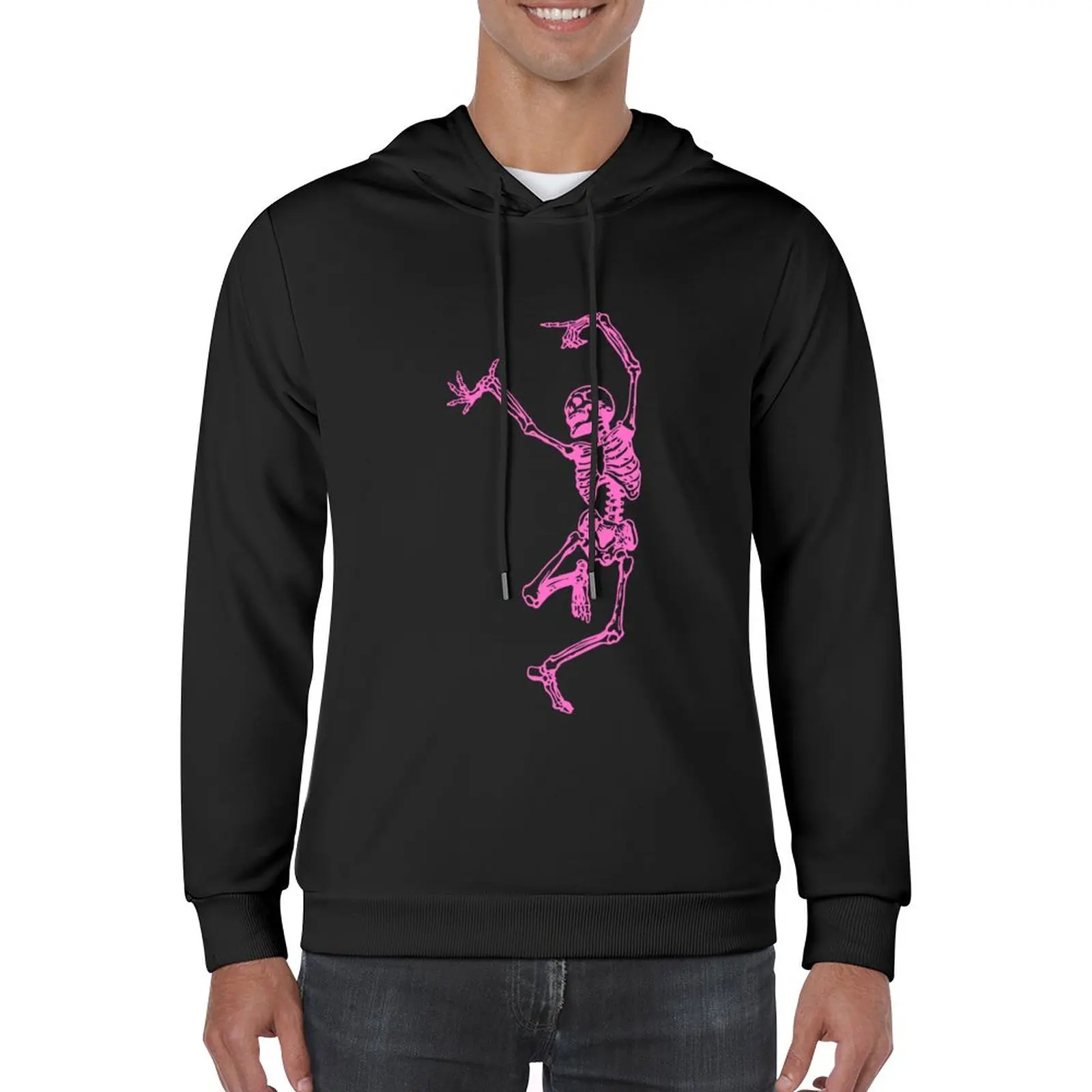 Нов пуловер с розова стикер на смъртта, hoody с качулка, дрехи за мъже, есенното яке, за мъже hoody