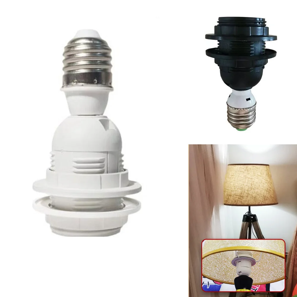 Удължител E27 към E27 Основата Лампи Регулируеми Преобразувател на Притежателя на Лампи с Пълен Зъб с Кольцевым Адаптер За Абажура Настолна Лампа, Окачена Лампа