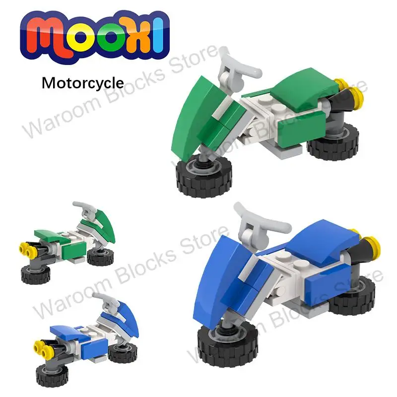 MOC1224 Мотоциклет, Тухлена детска модел на превозното средство, Съвместима фигурка, градивен елемент, Играчки за деца, Подарък за Празник, Рожден Ден, Декорация