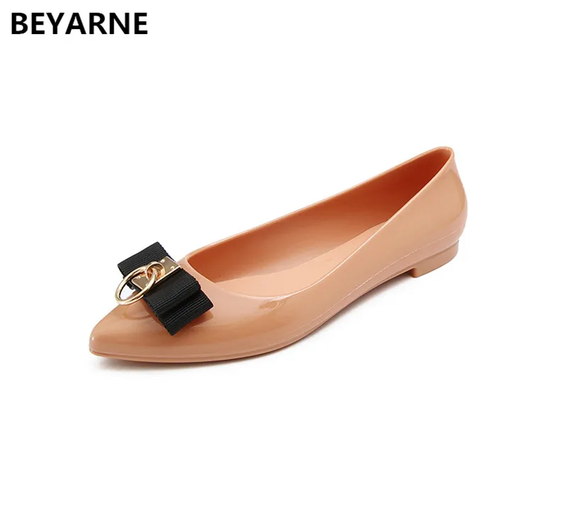 BEYARNE/ модни дамски прозрачна желейная обувки, водоустойчиви дамски сандали на равна подметка, женски студентски летни плажни сандали за момичета, 36-41, червен