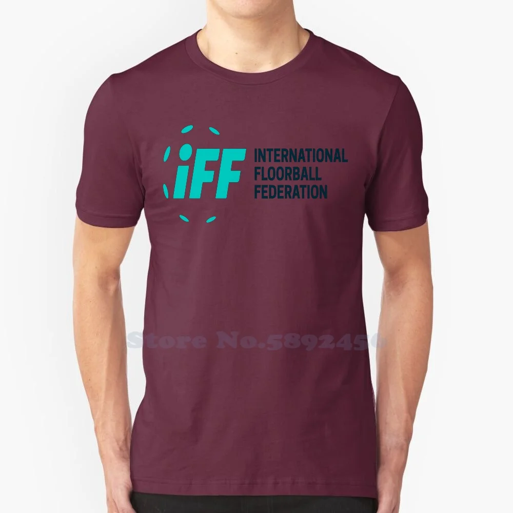 Лого на марката на Международната федерация флорбола Висококачествени тениски Модна тениска на Новата графична тениска