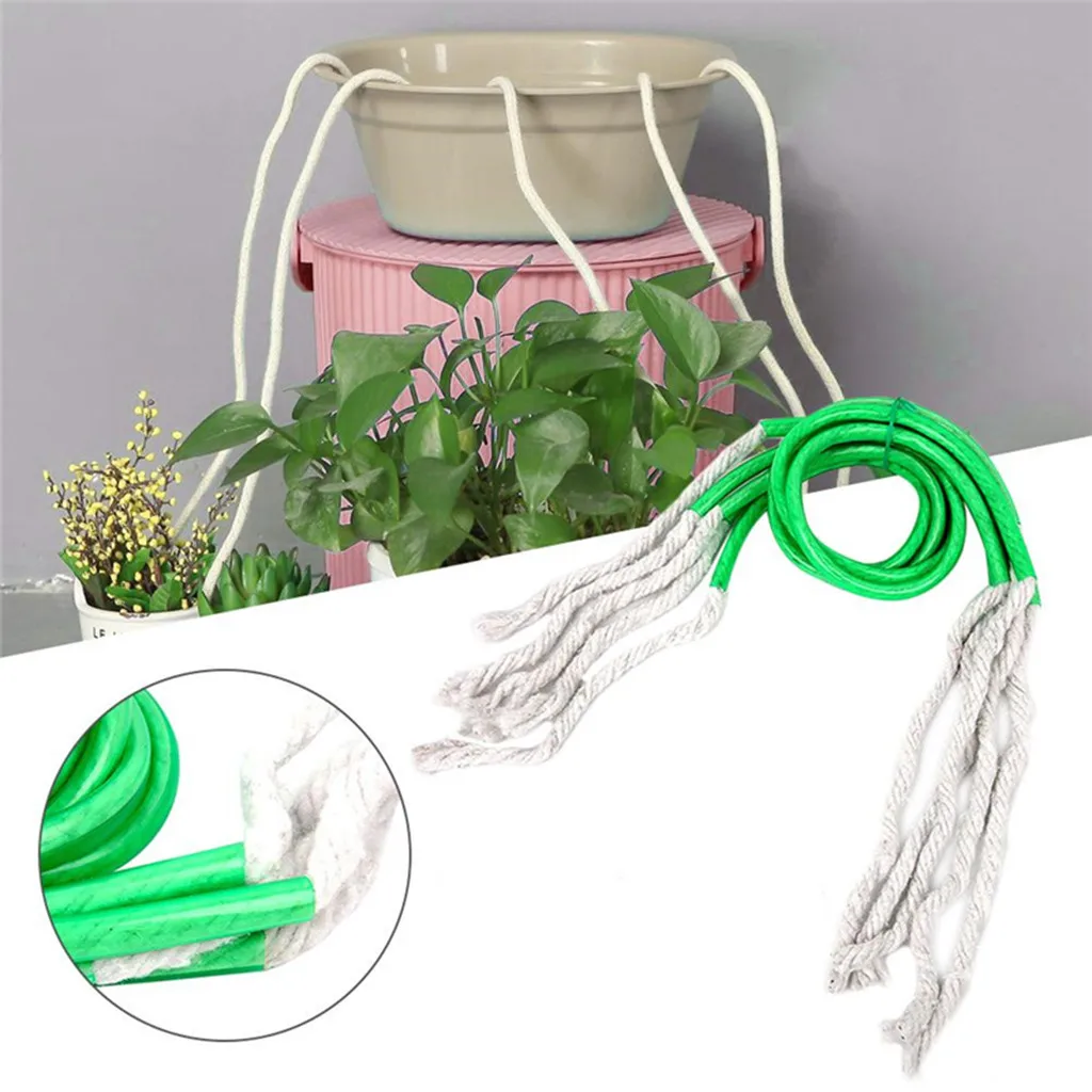 Самополивающееся градинско растение, памук въже в саксии, фитильный кабел, 5 бр. за тераса и градина