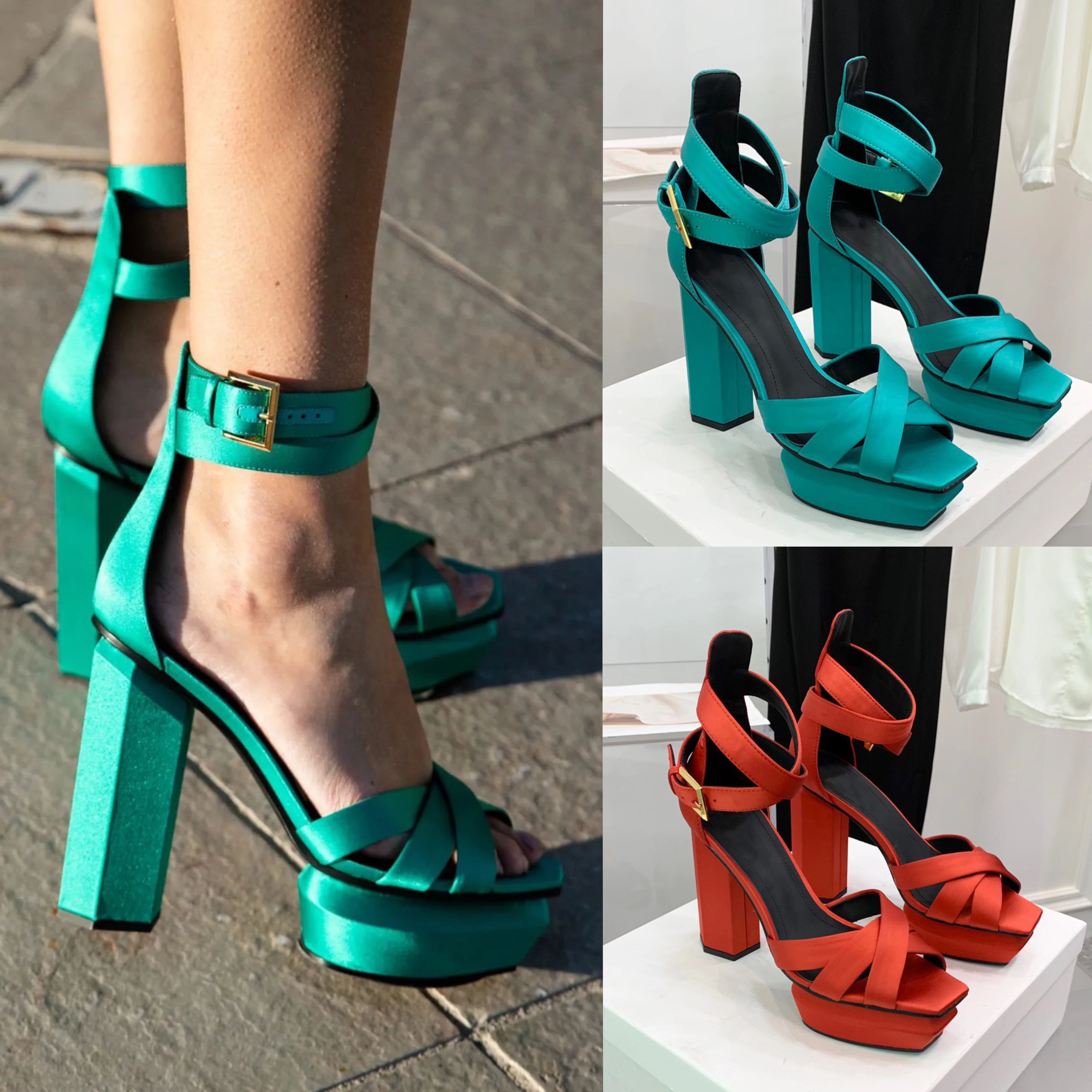 Модни дамски летни сандали на платформа и много висок ток с високо качество Дамски летни сандали на висок ток 14 см, вечерни обувки