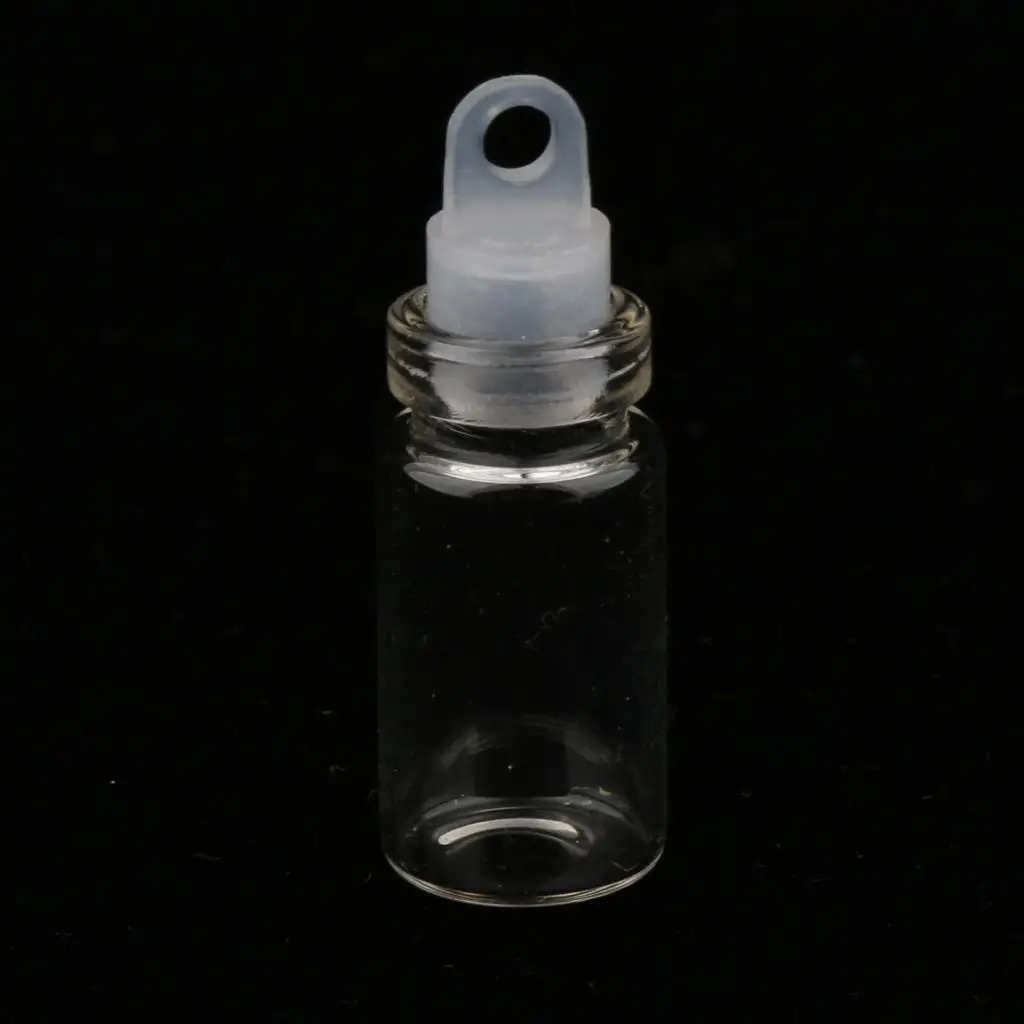 30 парчета от мини-прозрачни стъклени бутилки с етерично масло, окачване 