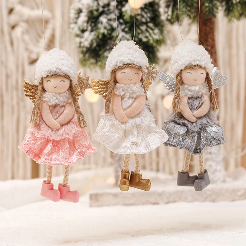 Коледна Украса на Коледна Елха Декорация на дома, Коледно Дърво, Кукла-Ангел, за да проверите за партита Автомобилни Бижута Висящи украшения на Коледна Елха