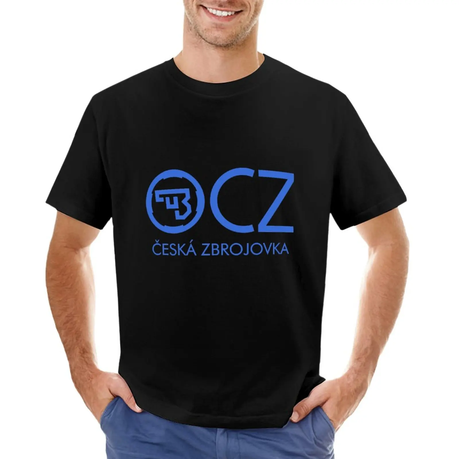 Тениска с логото на cz, бързо съхнещи обикновена красиви върхове, черно мъжко облекло