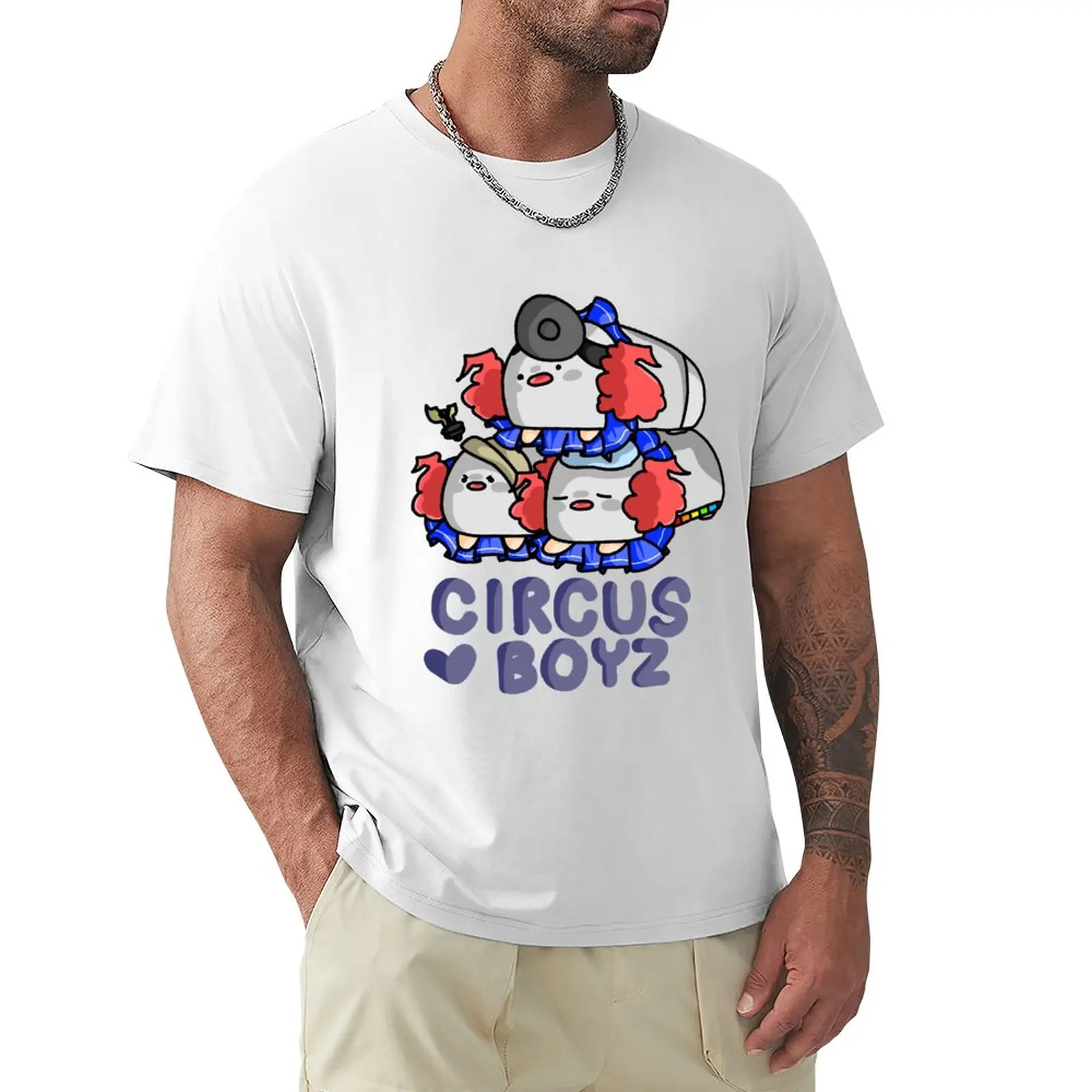 Тениска за момчета Circus in the Sky, бързо съхнещи заготовки за спортни фенове, мъжки памучен тениска