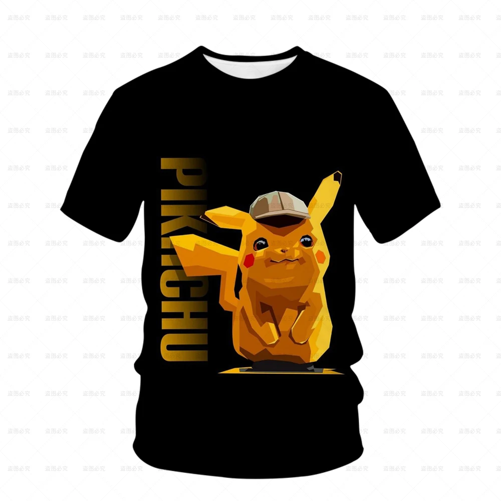 Тениска с изображение, Pokemon, Аниме Пикачу, За Малки момчета И момичета, Детски Летни Дрехи с къси Ръкави и 3D принтом Тениска