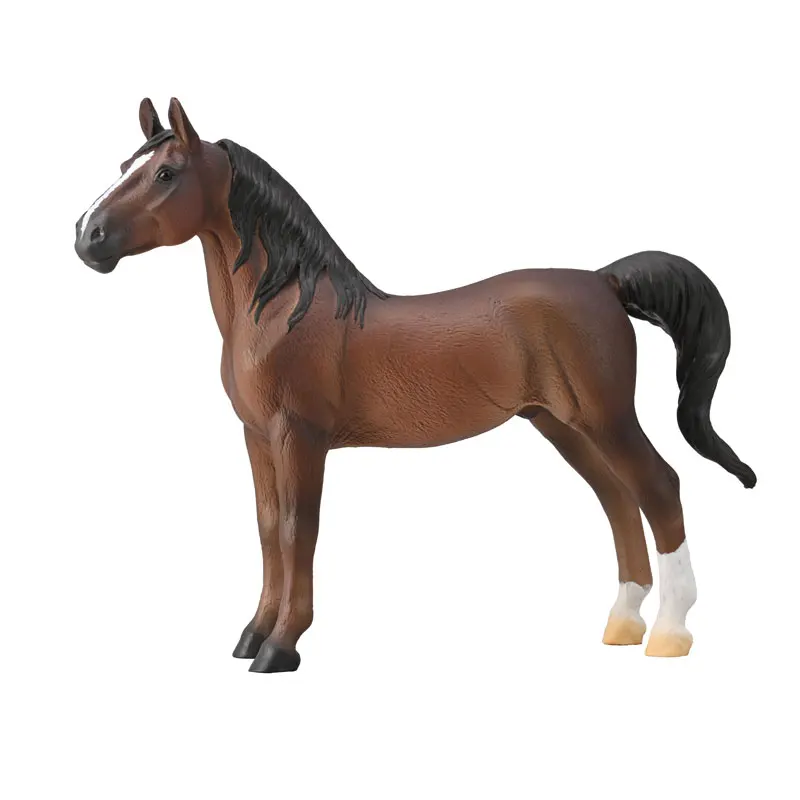 Фигури на американски седла, коне, имитиращи животни, играчки-модели на коне, миниатюрни колекция, украса на работния плот