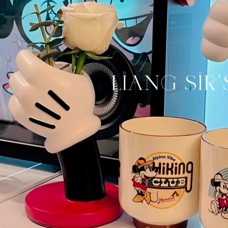 Ръкавици Дисни Мики Творчески украса Скъпа мультяшная анимация Кутия за съхранение на кукли Мики Украса на началната ваза бебе Подарък за рожден ден