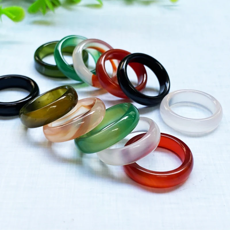 Модерен пръстен с естествен камък, чар, кръгли естествени Агата, пръстена на пръста си, за жени, бижута за момичета, високо качество на годежни пръстени, Новост 2021 г.