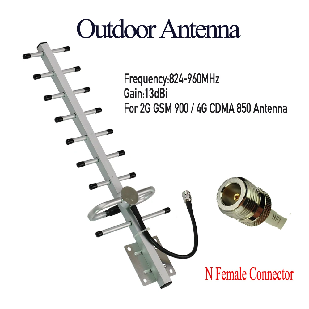 Антена ZQTMAX 13dbi яги за усилвател на сигнала мобилен телефон 824-960 900 Mhz, GSM 850 CDMA 2G 4G ретранслатор