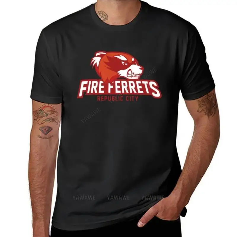 Тениска Republic City Fire Ferrets, корея, модна тениска на новия брой, празни тениски, мъжки забавни тениски с графичен дизайн