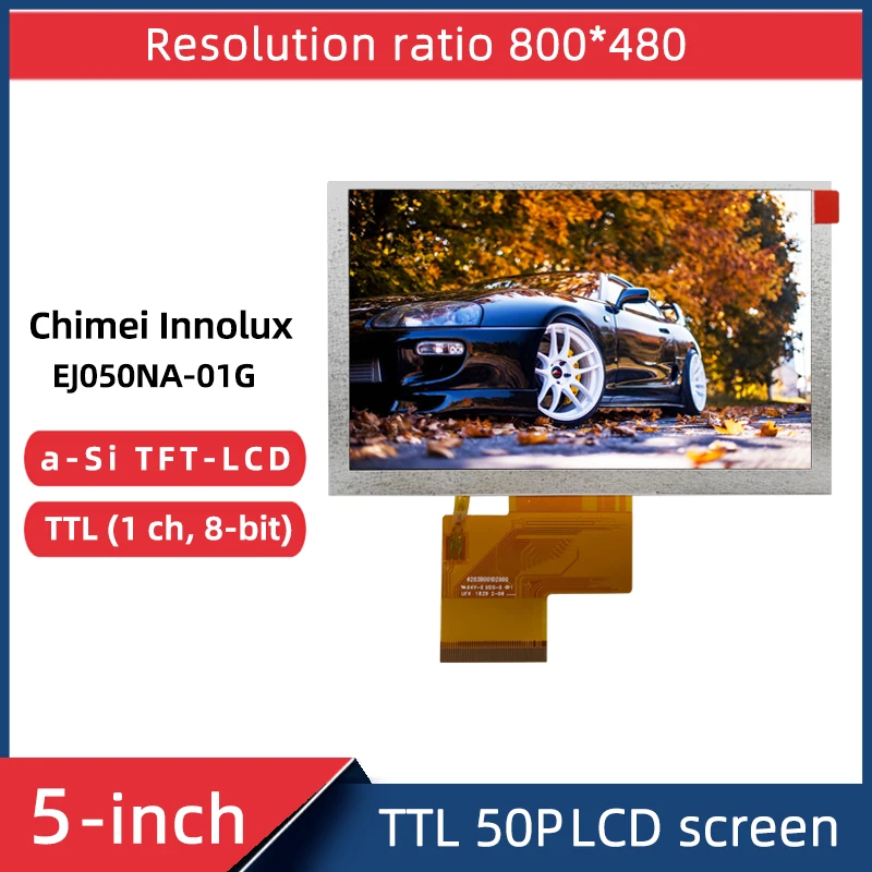 Безплатна доставка с 5-инчов RGB 50Pin800 * 480 подходящ за LCD дисплей индустриален компютър EJ050NA-01G