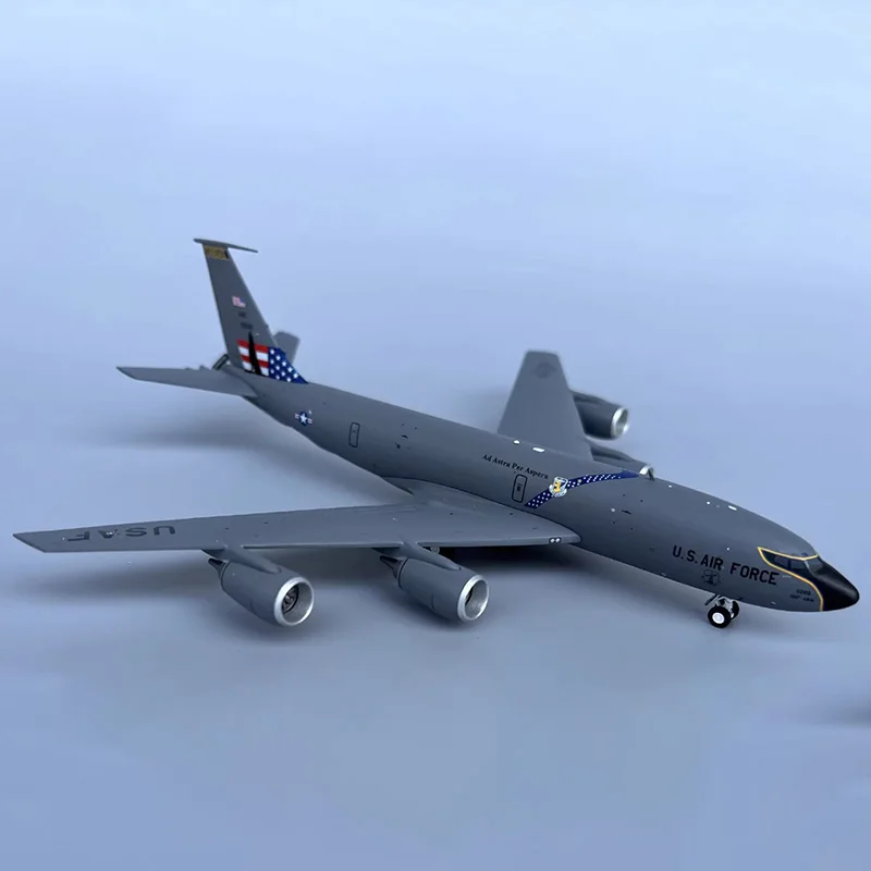 Хвърли под налягане в мащаб 1:200 военновъздушните сили на САЩ танкер KC-135R 61-0266, че симулира демо самолет модел, колекция, подарък играчка