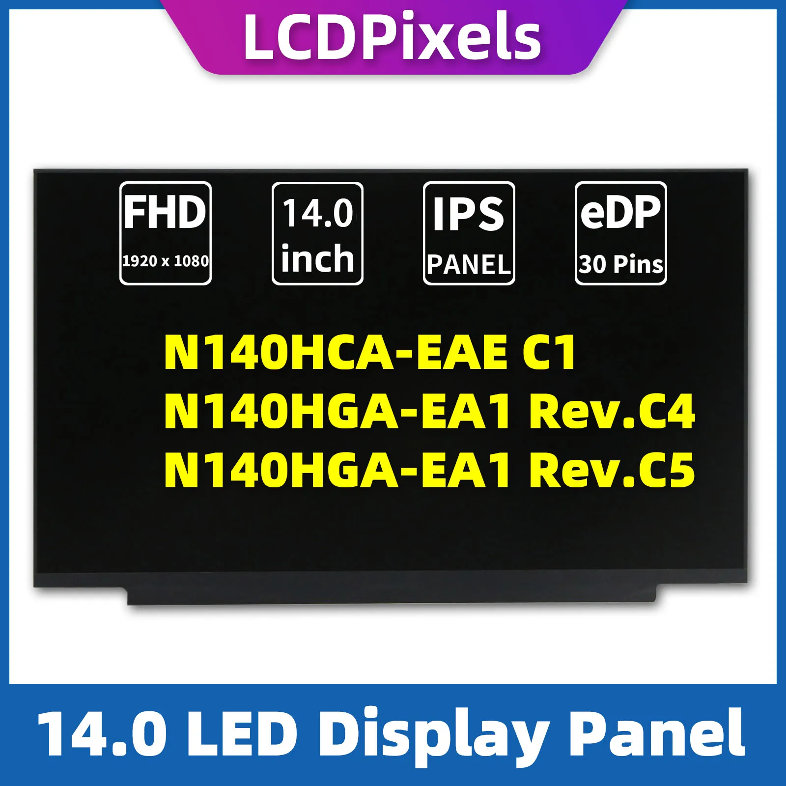 LCD Дисплей Пиксели 14,0 Инча Екран на Лаптоп За N140HCA-EAE C1 N140HGA-EA1 Rev.C4 Матрицата 1920*1080 EDP 30-Пинов IPS Екран