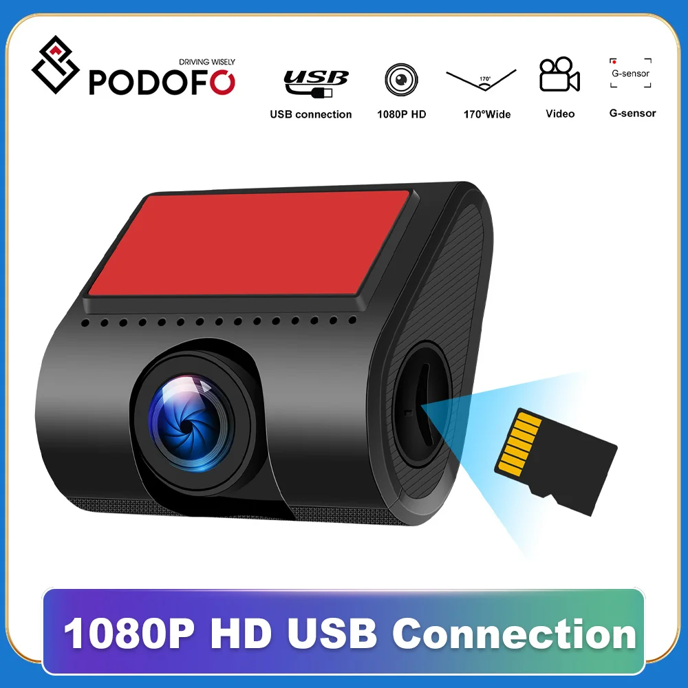 Podofo F133 MP5 DVR Камера HD 720P с 30 кадъра в секунда video Recorder, USB Нощно Виждане 32G Кола на Данни Дървар С Интернет WIFI