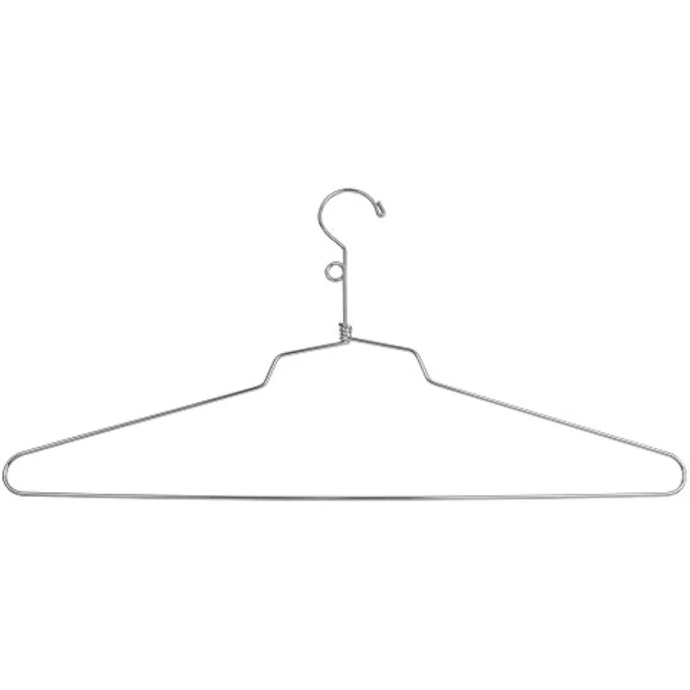 Търговски закачалка за блузи и рокли с плетене на една кука-линия, стоманени аксесоари за дома от 18 инча (опаковка от 100 броя), безплатна доставка, Безплатна пране