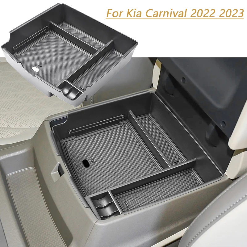 Тава-органайзер за централната конзола Kia Carnival KA4 MPV 2022 2023, Аксесоари за интериора на колата, Кутия за съхранение на Оръжие
