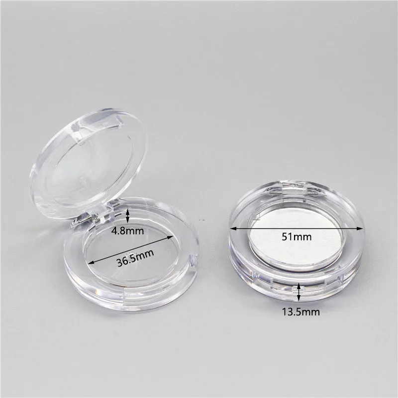 36,5 мм Прозрачно червило Компактен Е Прозрачна пудра на прах за сенки за очи Контейнер за козметични дреболии Калъф за руж Инструменти за консилера