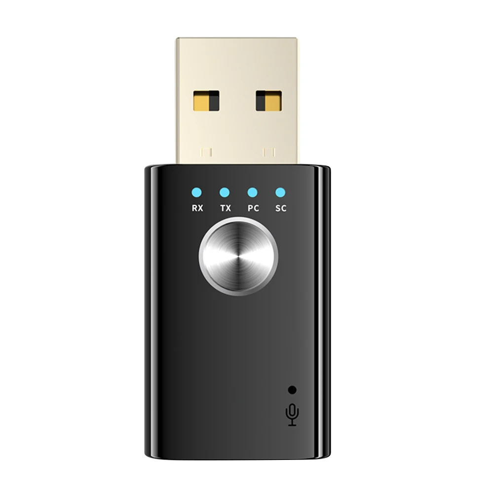 Приемник-предавател USB-адаптер с 4-в-1 безжичен USB адаптер, ключ, който е съвместим с Bluetooth говорители, настолен компютър, лаптоп, телевизор